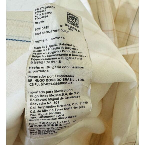 Hugo Boss White Plaid Midi Dress - Picture 10 of 12